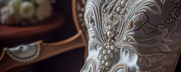 tenue de mariage avec des ornement